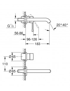 bateria umywalkowa 2-otworowa cool sunrise grohe essence 2